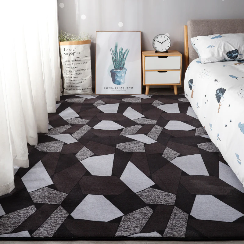 Brightly lit room beautifully contrasted with a sisal carpet.