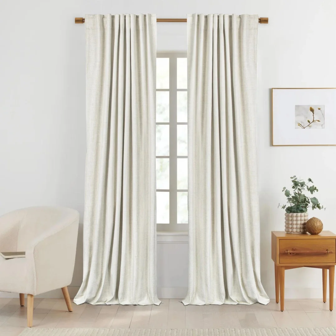 Noise reducing blackout curtains