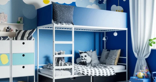 Classic design with bunk beds.