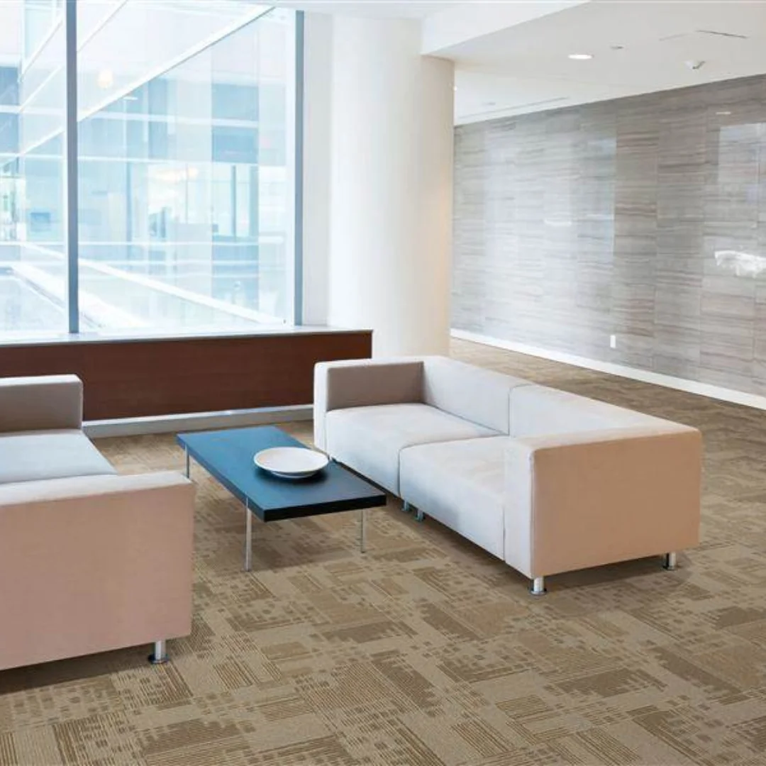 Eco-friendly carpet tile made from sustainable materials