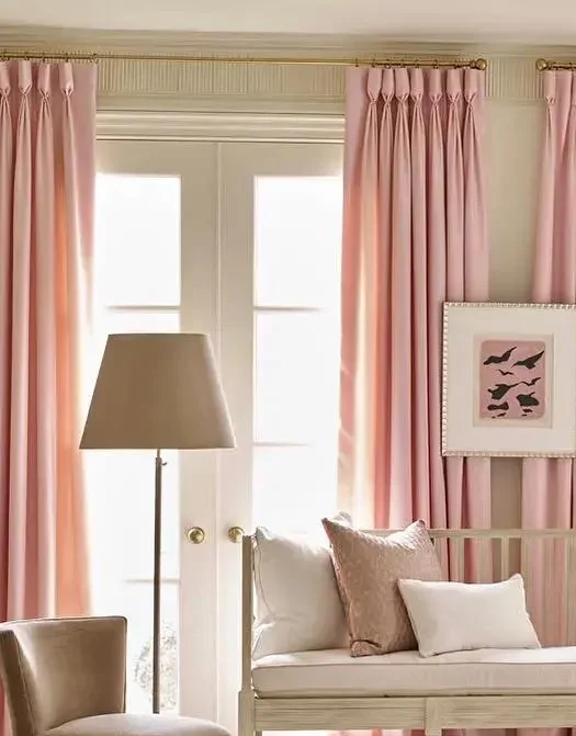 Light and breezy curtains in a pale blue hue