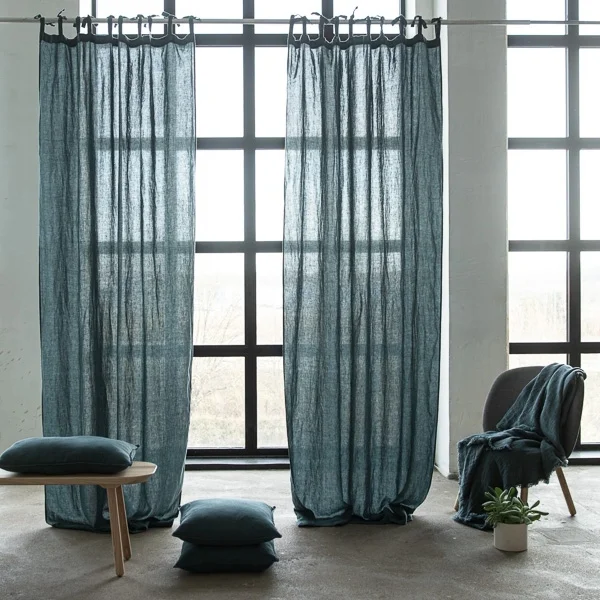 Tab-top curtains with a casual, relaxed feel