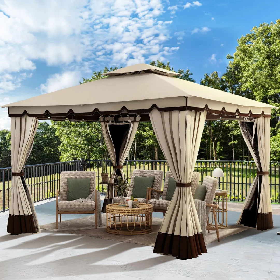 Create a shaded oasis with a custom made gazebo.