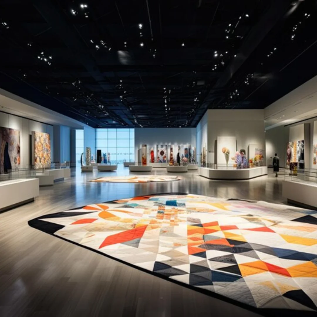 Exhibition carpet featuring elegant patterns and designs