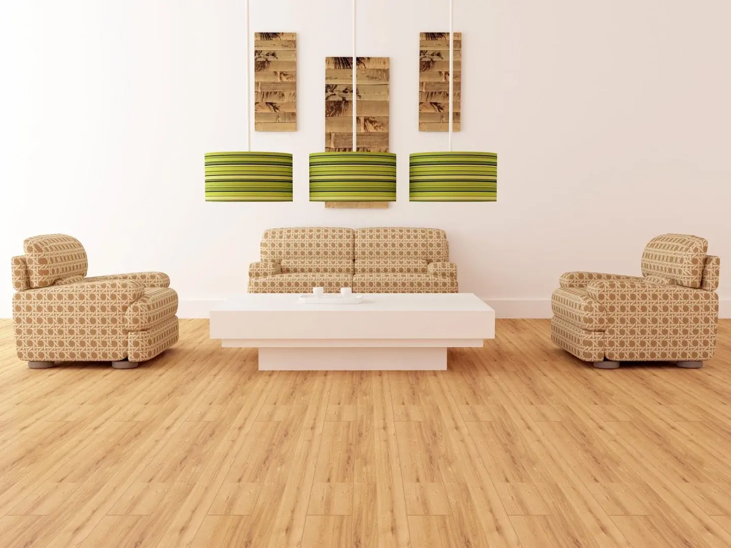 Woven sisal rug on wood flooring