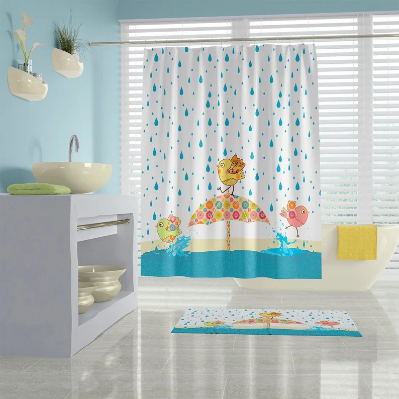 Princess themed curtains with castles and crowns