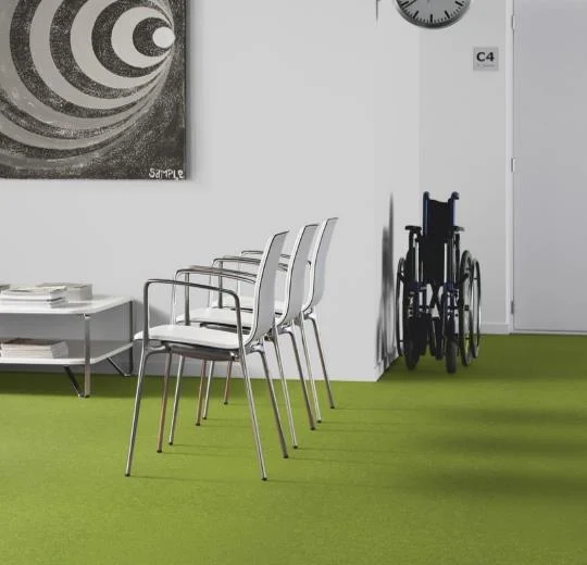 Lush lime green carpet with a soft, plush texture