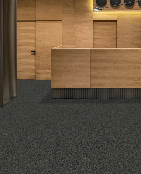 Image showing how a carpet complements an office desk and chairs