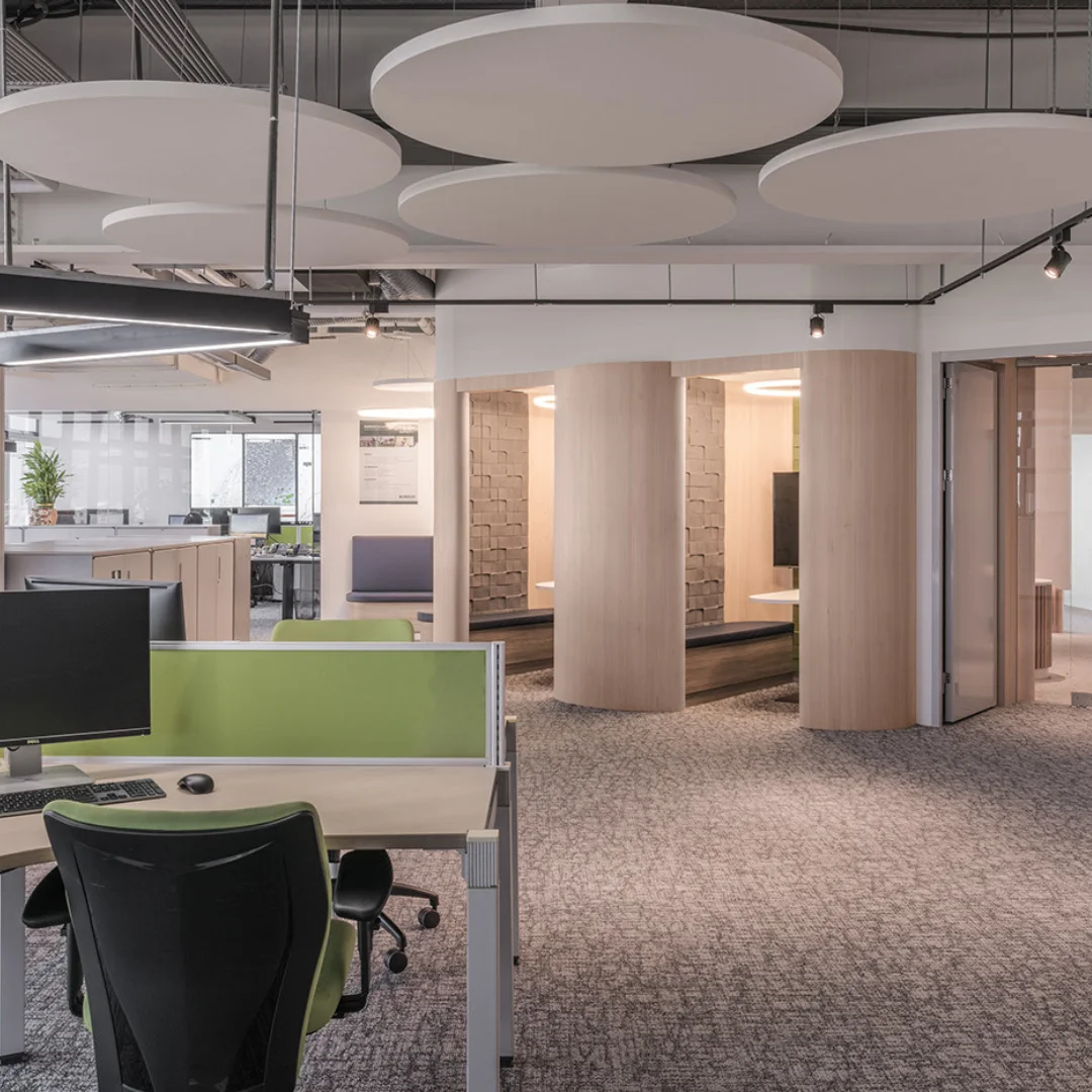  Image of an eco-friendly carpet used in a sustainable office environment