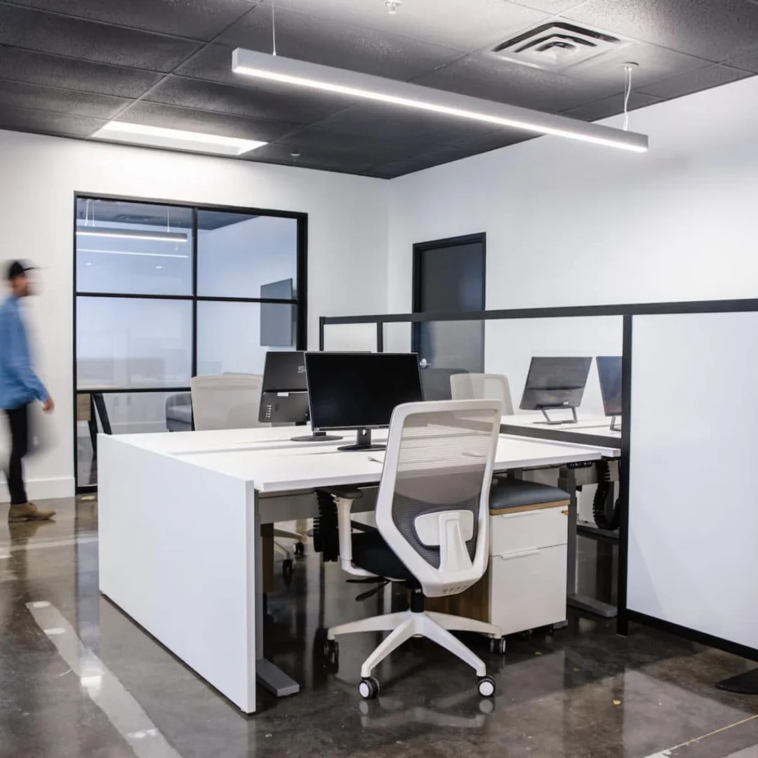 Office Desks and Dividers: Designed for productivity.