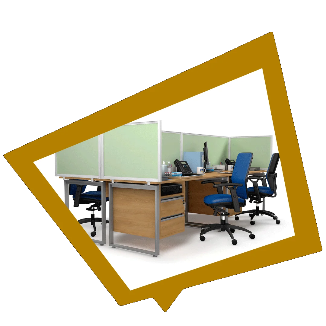 Find the perfect fit with office workstations and dividers.
