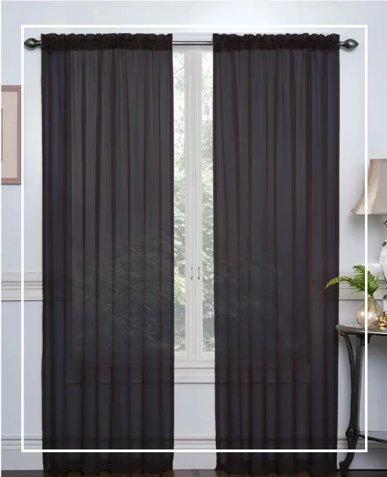 Soft sheer window curtains