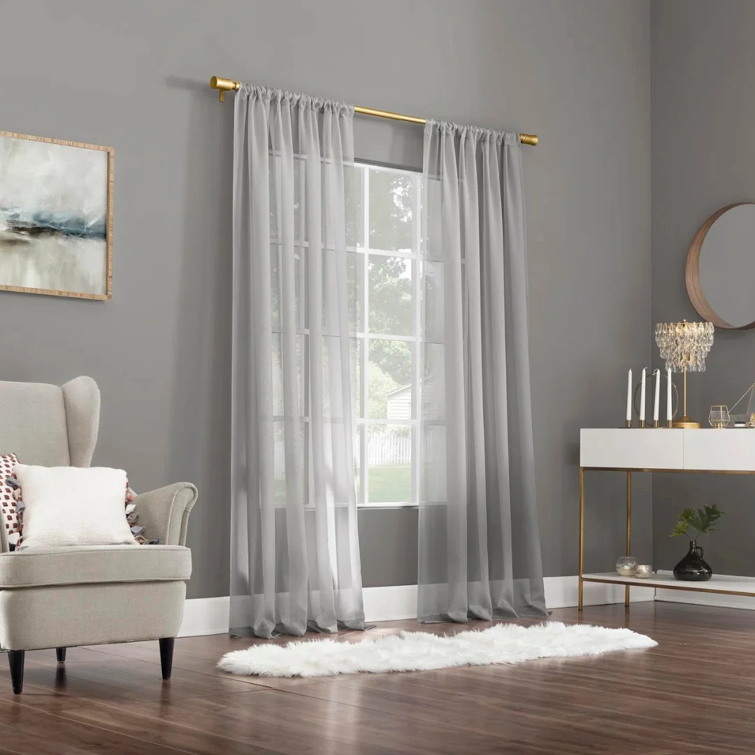 Textured sheer curtains