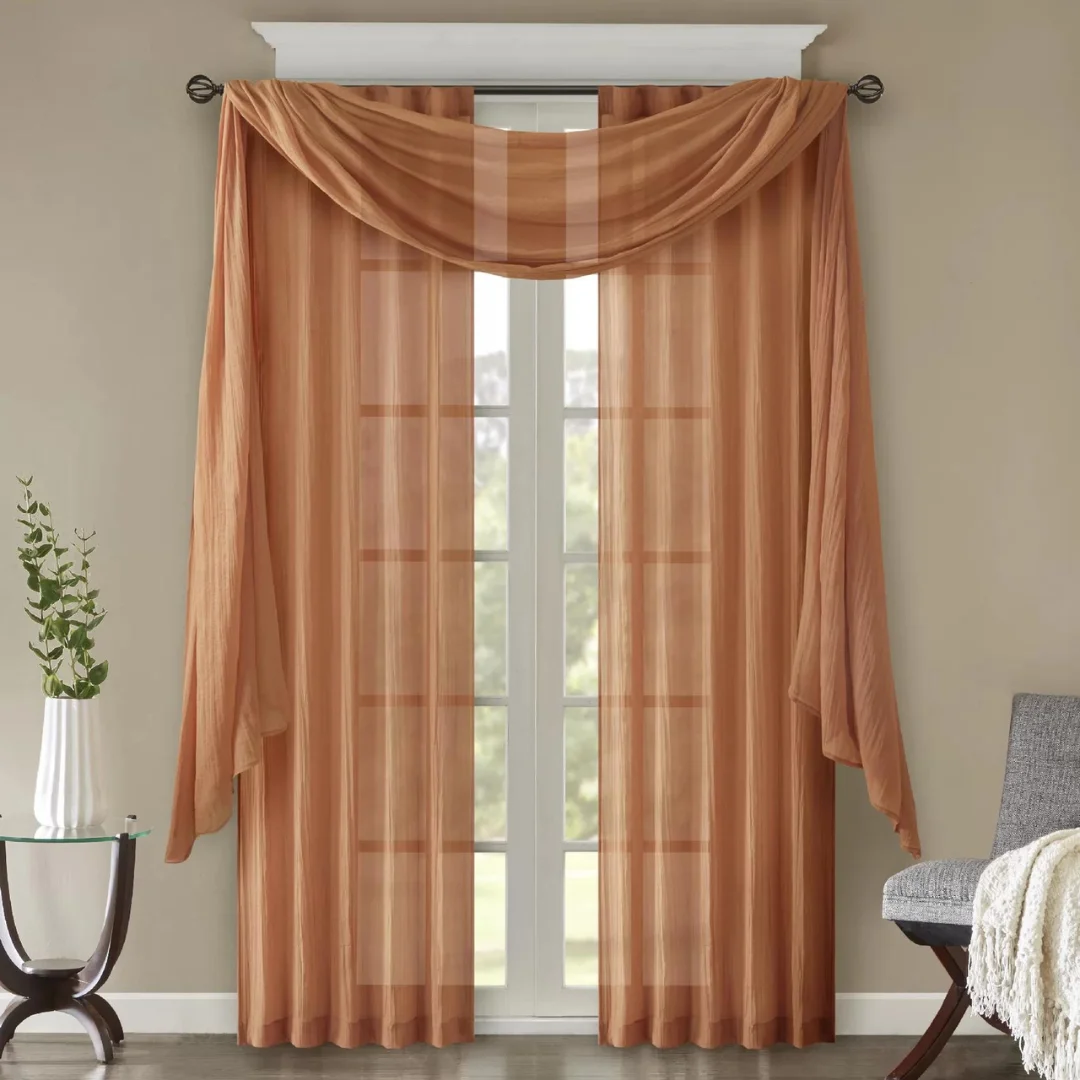Patterned sheer curtains