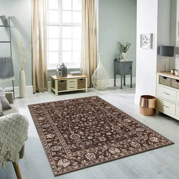 A modern, abstract design on a silk rug